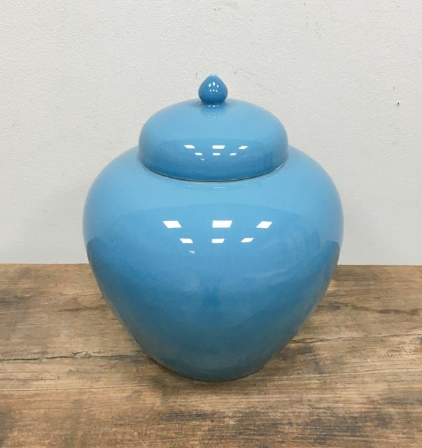 Helderblauwe potten met deksel | Nieuwe potten | Silk Collection