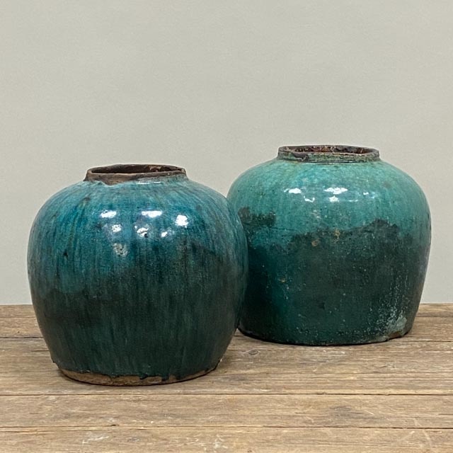 Korea grafiek erts Grote antieke turquoise gemberpot | Antieke potten | The Silk Road  Collection